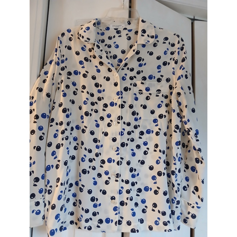 EQUIPMENT FEMME | S | Silk Lillian Print Pajama Lounge **Top ONLY* Women's